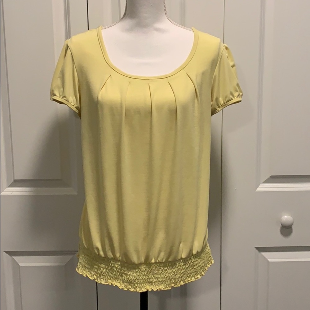 Alyx Twist Open Back Yellow Blouse Size L